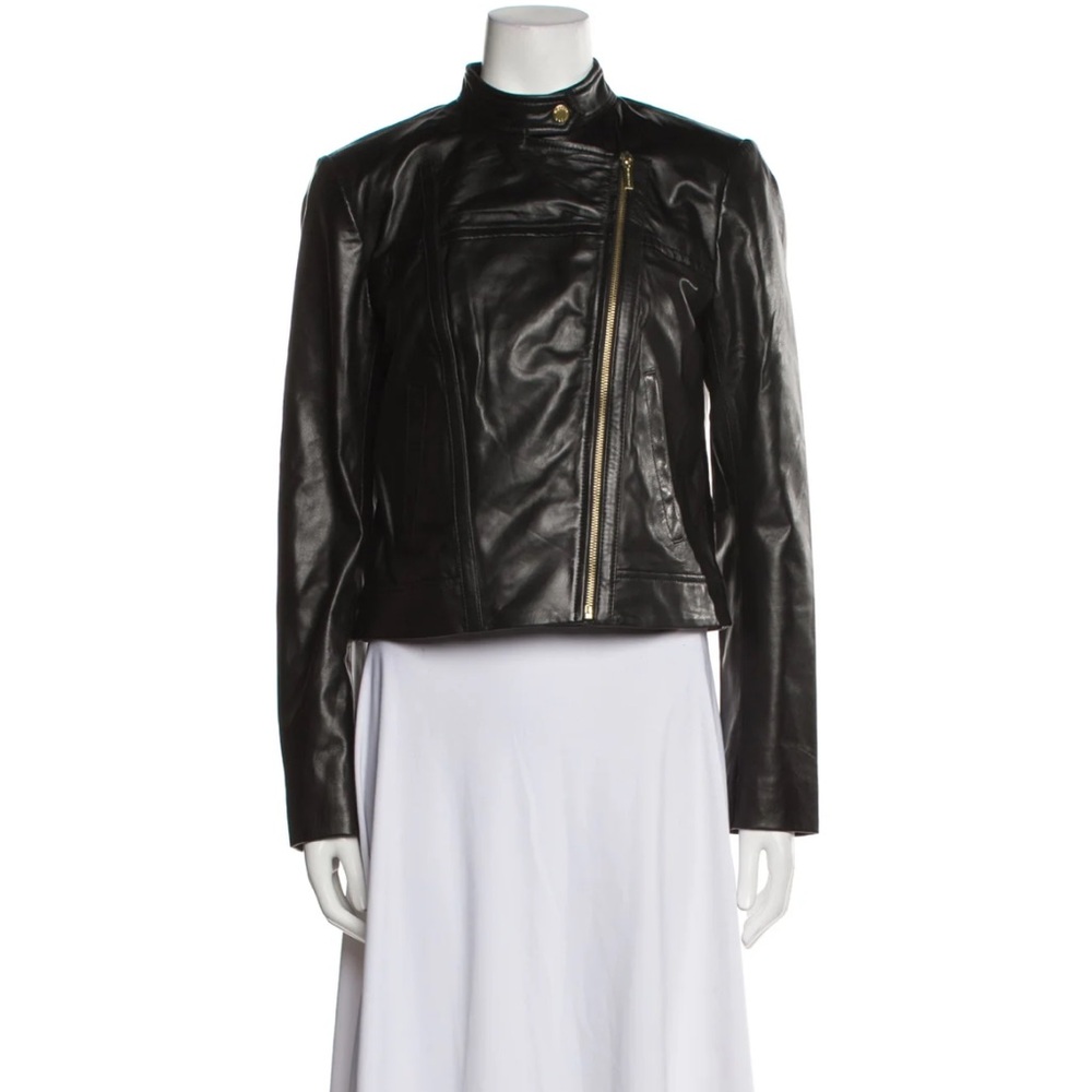 Michael Kors leather biker jacket